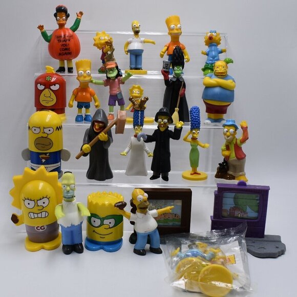 Vintage Simpsons Mixed Figures Toy PVC Figures Lot of 24 Pieces - Picture 1 of 16